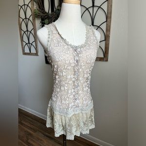 Used- good condition, Young Essence Lace Cardigan/Top, Size small